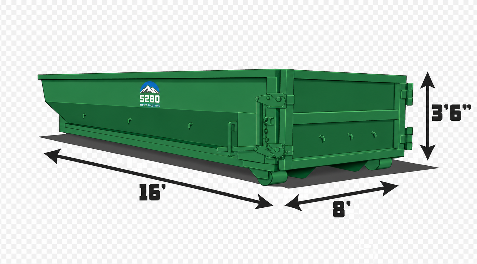 12 yard dumpster rental on residential property in Denver
